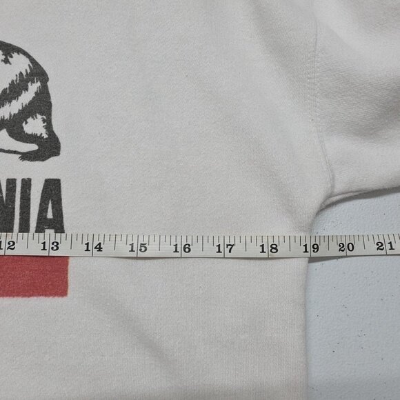 Brisco Brands California Bear Hoodie Mens Size Small White Sweatshirt **READ** - Picture 9 of 16
